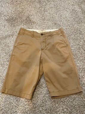 Hollister Cali Longboard Mens Size 28 Shorts Bermuda Casual Tan Beige Cotton